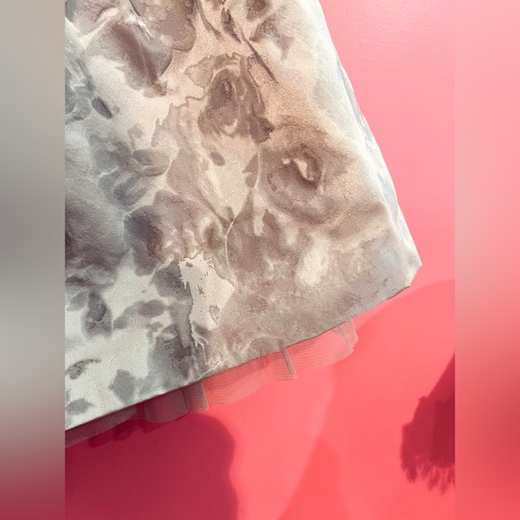 Silver Floral Tube Dress - Picture 3 of 5